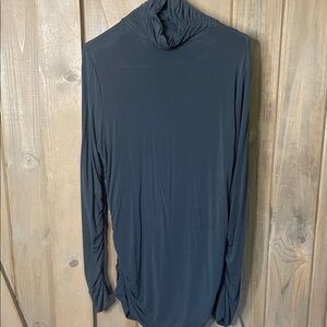 Dark Gray Long Sleeve Turtleneck Top soft